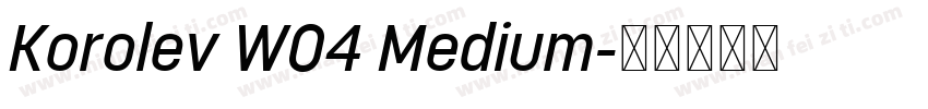 Korolev W04 Medium字体转换